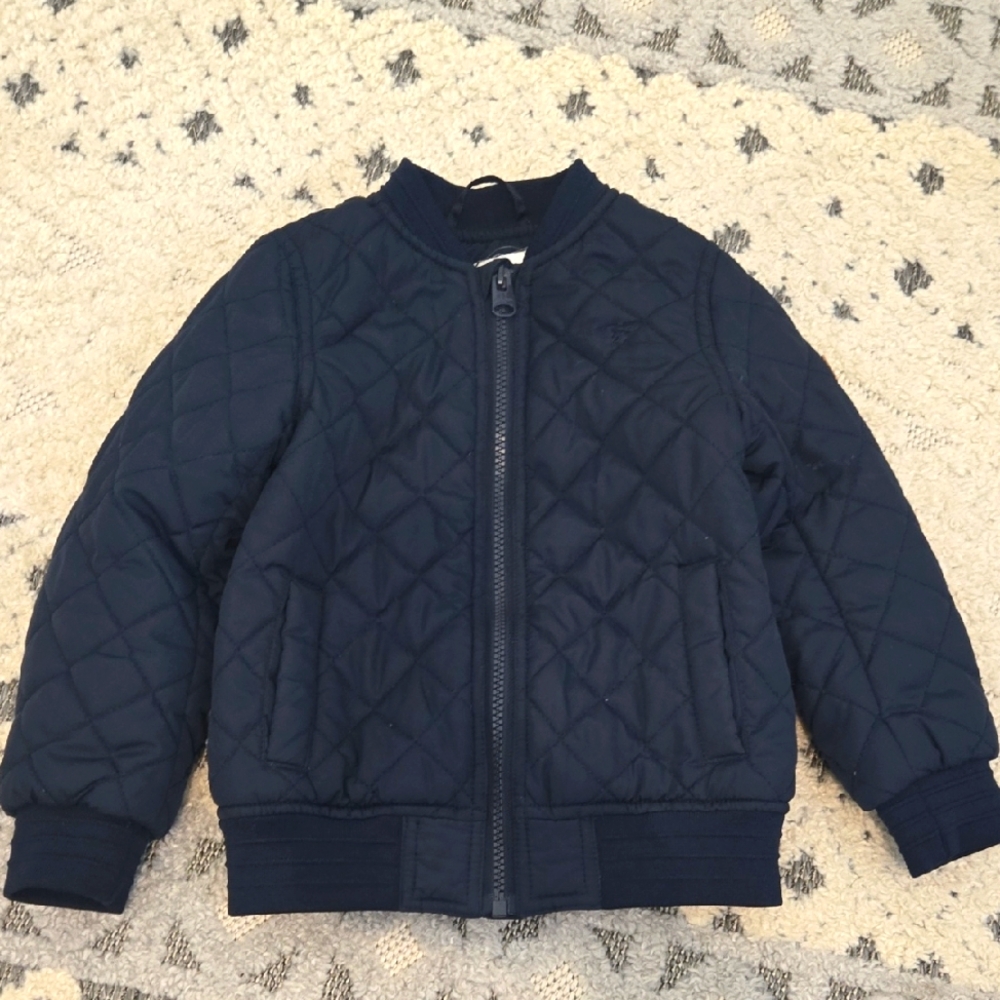 Kids Quilted Navy Jacket